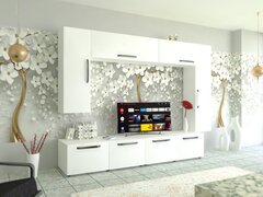 Living Armonia V1 MDF Alb Lucios - cu manere